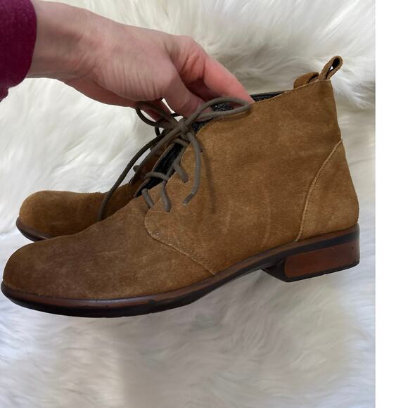 Naot Soft Brown Suede Aura Levanto Lace Up Boots EU 37 / US 6-6.5 - Picture 4 of 8